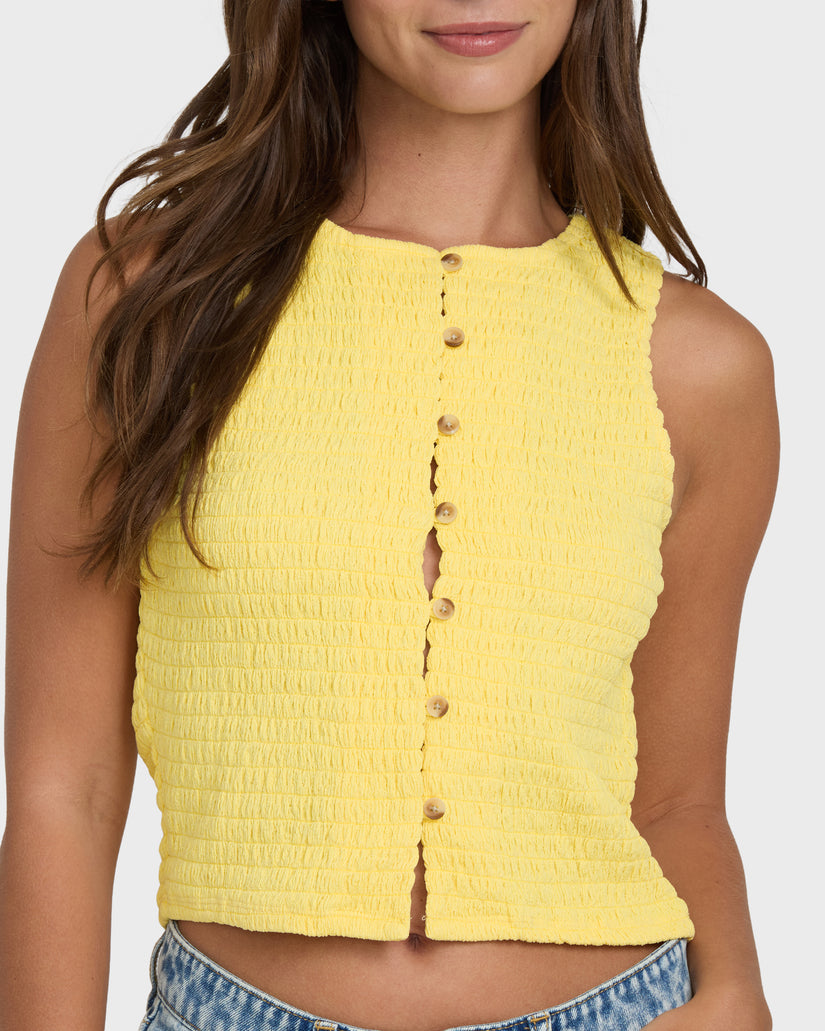 BILLABONG Kelsey Smocked Tank-The Shop Laguna Beach