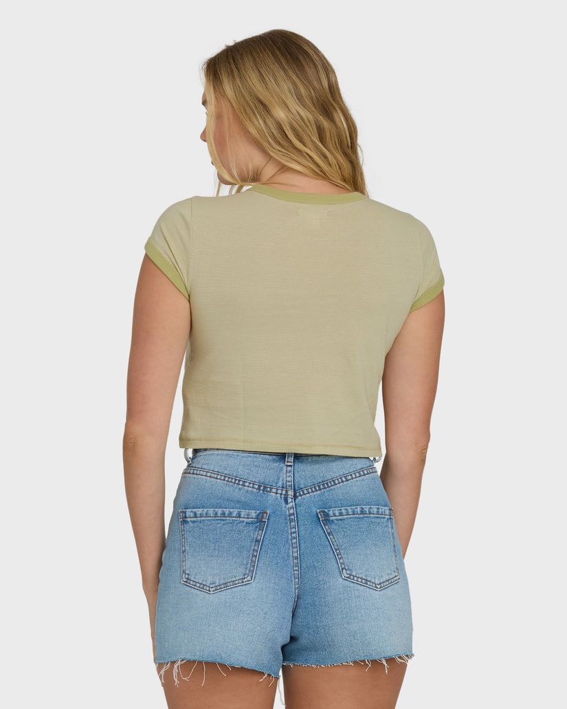 BILLABONG Daily Striped Crop Tee-The Shop Laguna Beach