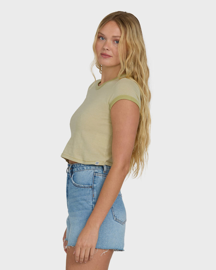 BILLABONG Daily Striped Crop Tee-The Shop Laguna Beach