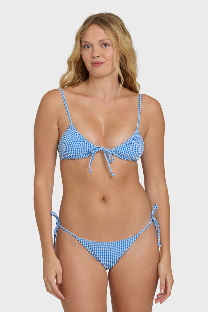 BILLABONG Mini Wave Check Tie-Side Tanga Bottom-The Shop Laguna Beach