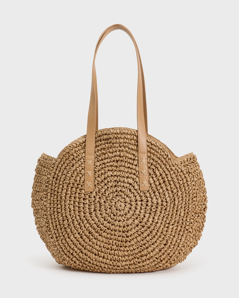 BILLABONG Round About Straw Tote Bag-The Shop Laguna Beach