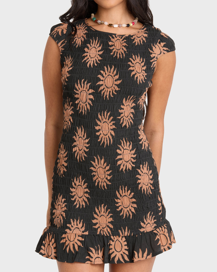 BILLABONG Bright Side Smocked Mini Dress-The Shop Laguna Beach
