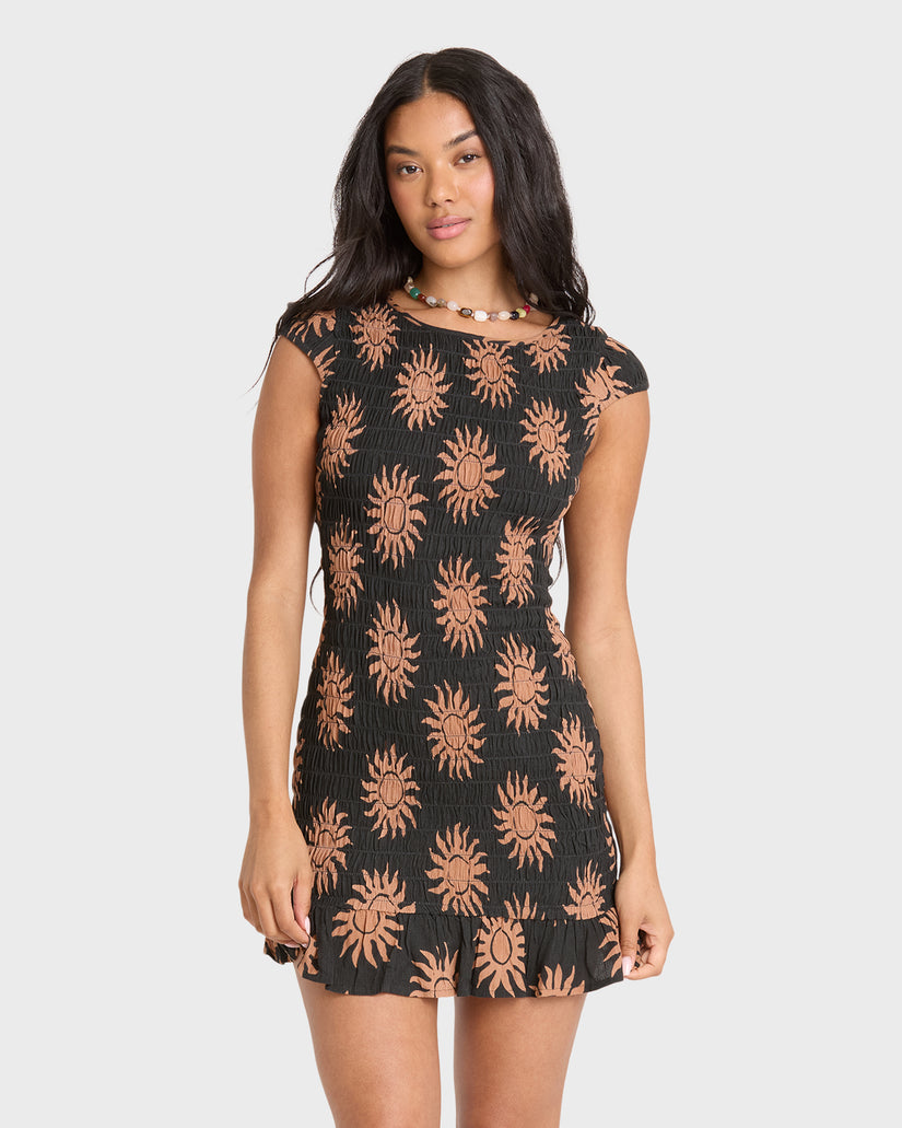 BILLABONG Bright Side Smocked Mini Dress-The Shop Laguna Beach
