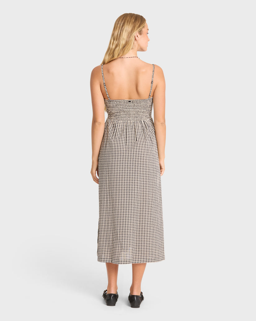 BILLABONG Beach Check Midi Dress-The Shop Laguna Beach