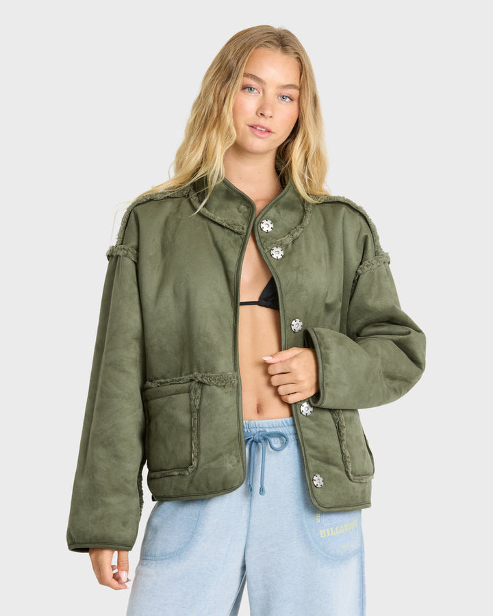 BILLABONG Camper Reversible Sherpa Fleece Jacket-The Shop Laguna Beach