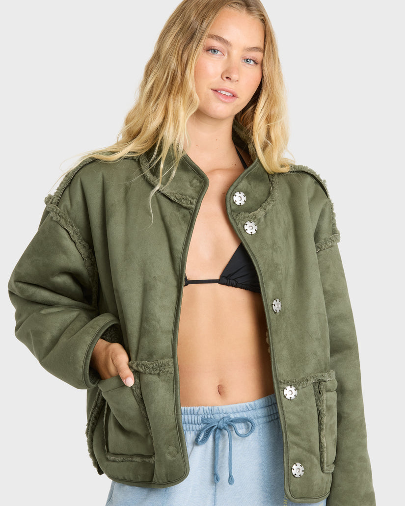 BILLABONG Camper Reversible Sherpa Fleece Jacket-The Shop Laguna Beach