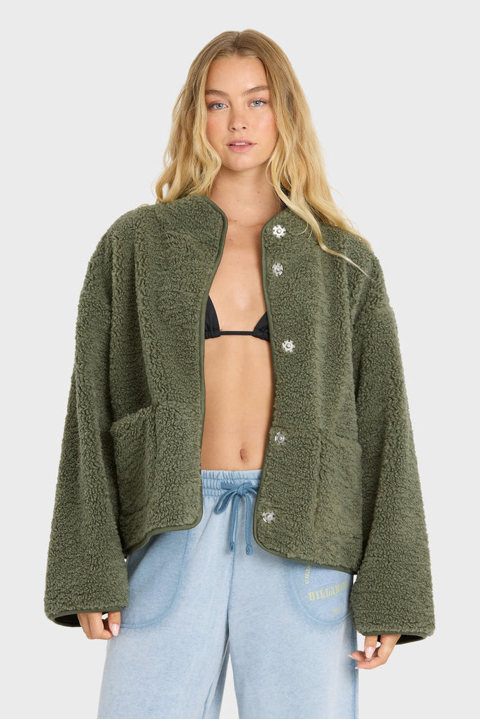 BILLABONG Camper Reversible Sherpa Fleece Jacket-The Shop Laguna Beach