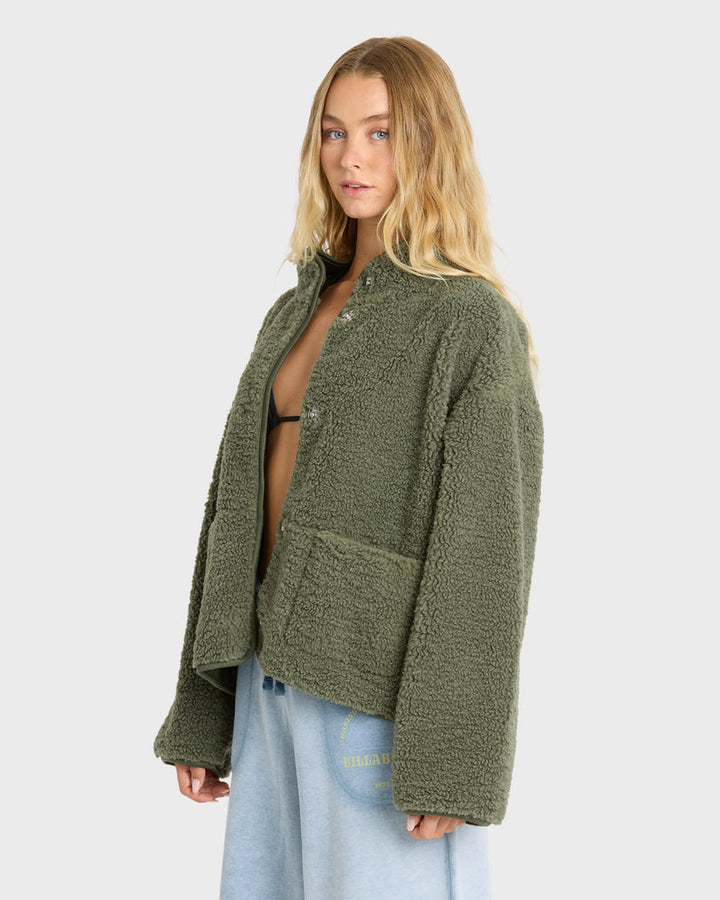 BILLABONG Camper Reversible Sherpa Fleece Jacket-The Shop Laguna Beach