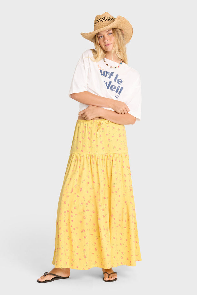 BILLABONG Sun Catcher Tiered Maxi Skirt