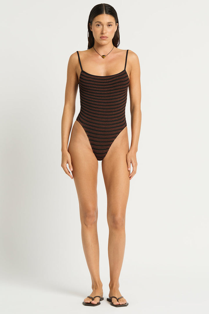 BOND-EYE Palace Stripe One Piece-The Shop Laguna Beach