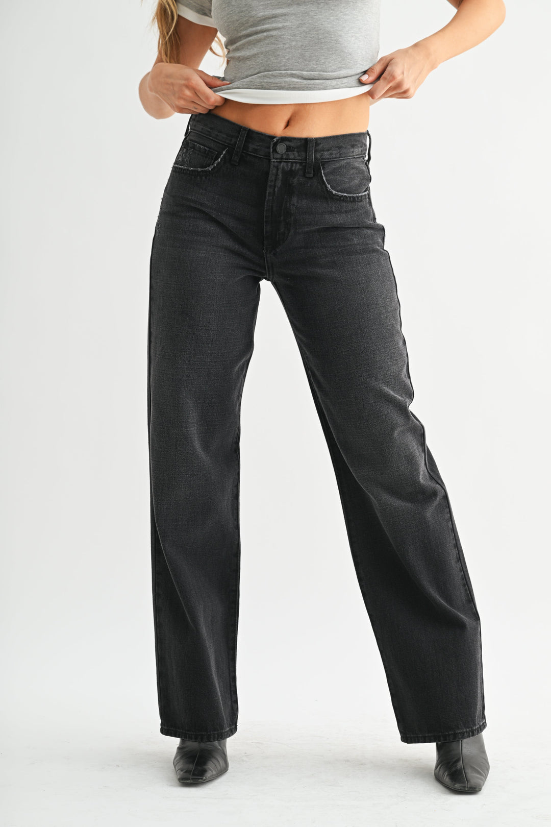 JUST BLACK The Relaxed Waist Straight-Leg Jean-The Shop Laguna Beach