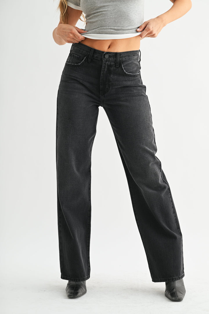JUST BLACK The Relaxed Waist Straight-Leg Jean-The Shop Laguna Beach
