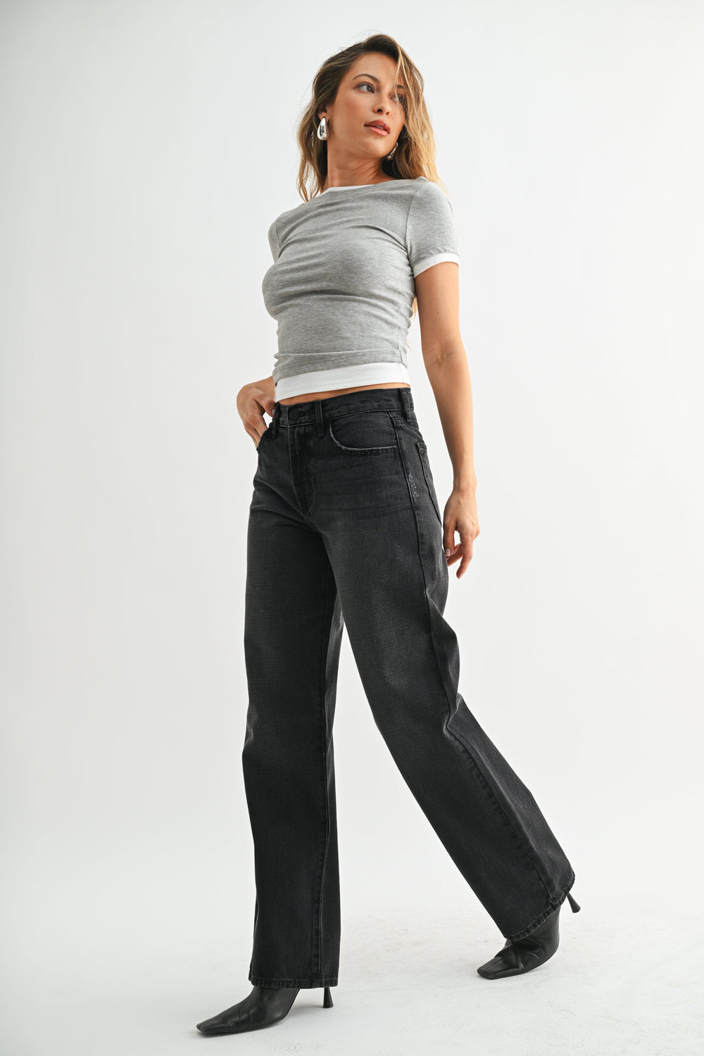 JUST BLACK The Relaxed Waist Straight-Leg Jean-The Shop Laguna Beach