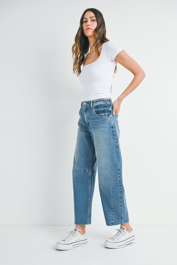 JUST BLACK The Seamed Barrel Jean-The Shop Laguna Beach