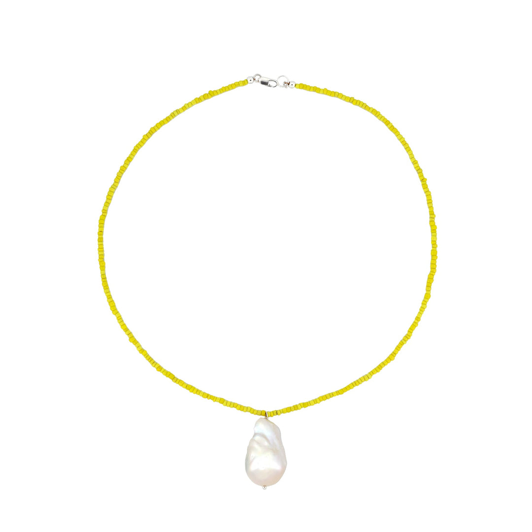 MAY MARTIN Bodi Beaded Pearl Pendant Necklace-The Shop Laguna Beach