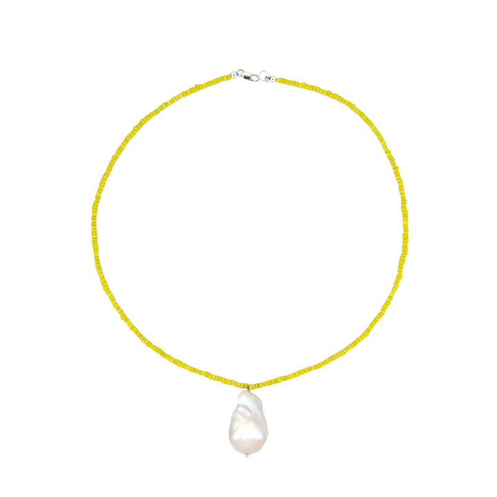 MAY MARTIN Bodi Beaded Pearl Pendant Necklace-The Shop Laguna Beach