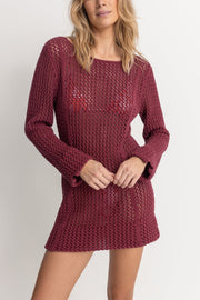 RHYTHM Seashell Crochet Knit Coverup Dress-The Shop Laguna Beach