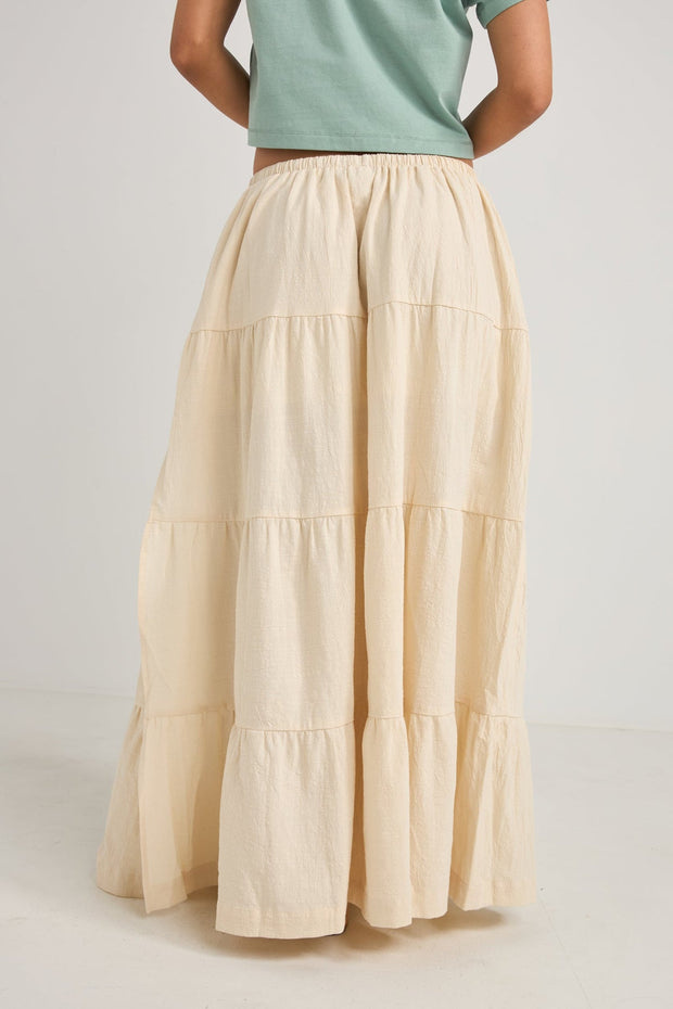 RHYTHM Textured Tiered Maxi Skirt-The Shop Laguna Beach