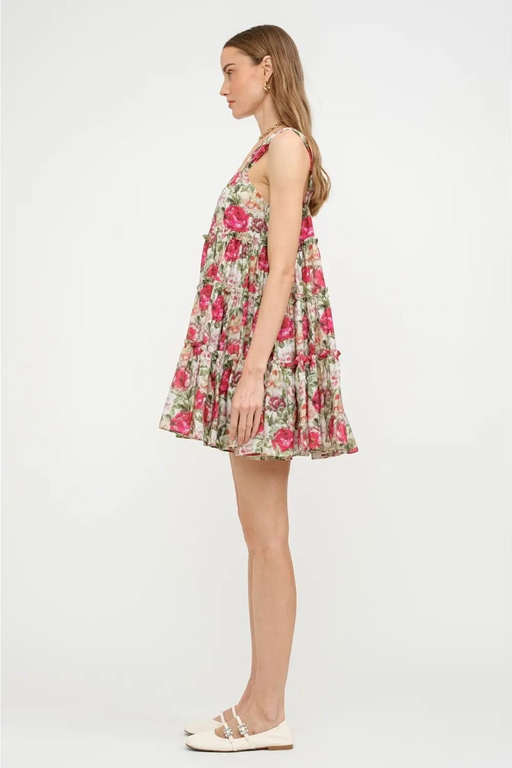 KEEN THE LABEL Frances Floral Mini Dress-The Shop Laguna Beach