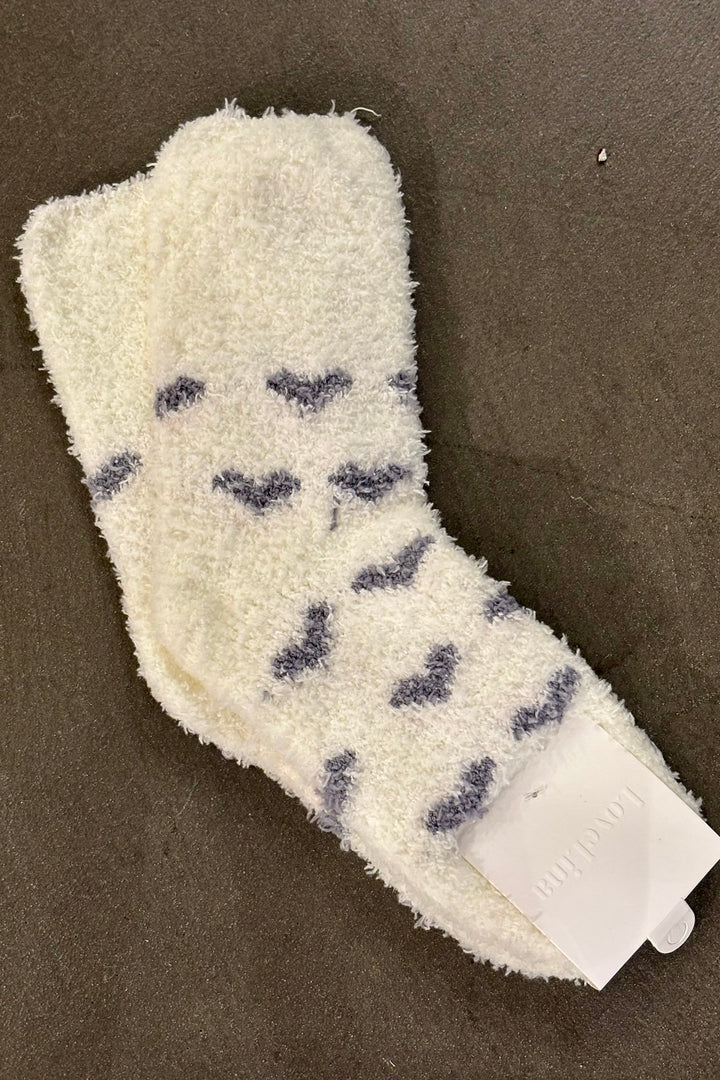 Fluffy Love Heart Socks - More Colors Available-The Shop Laguna Beach
