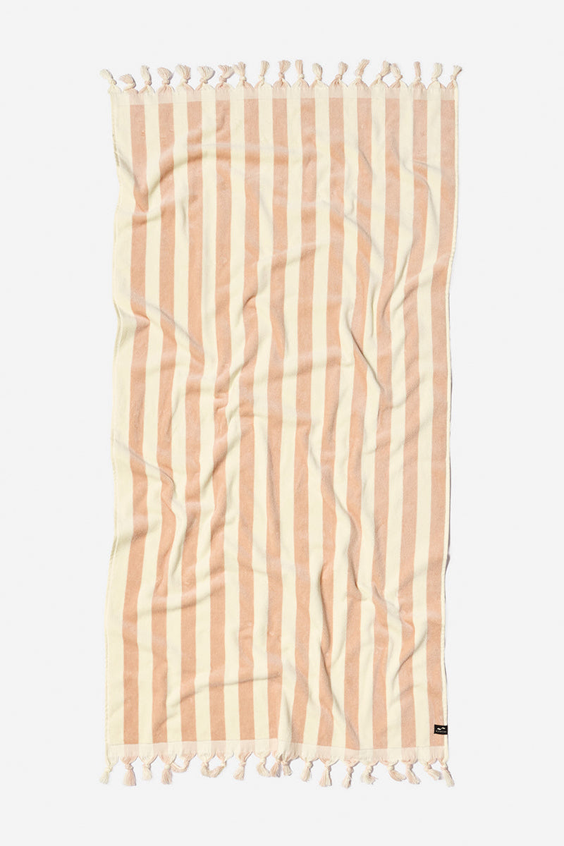 SLOWTIDE Cabana Fringe Beach Towel - Clay