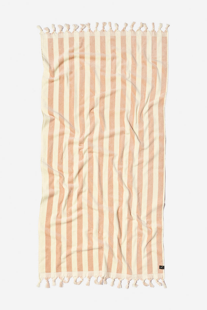 SLOWTIDE Cabana Fringe Beach Towel - Clay