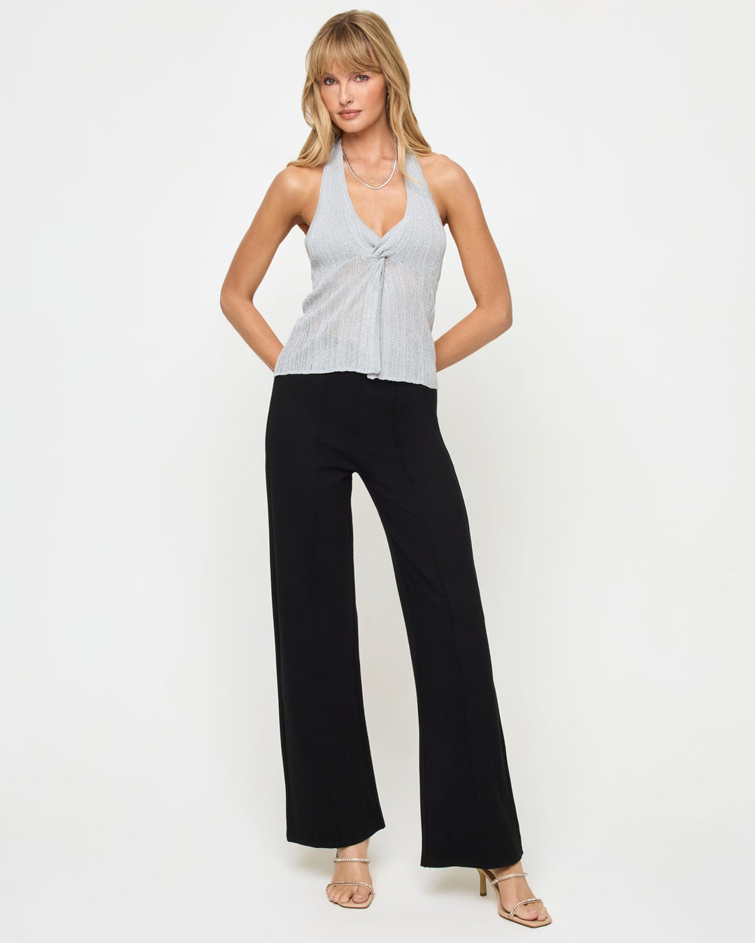 LSPACE Callie Metallic Halter Top-The Shop Laguna Beach