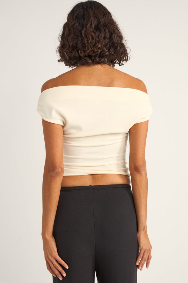 RHYTHM Juno Off-Shoulder Crop Top - More Colors Available-The Shop Laguna Beach