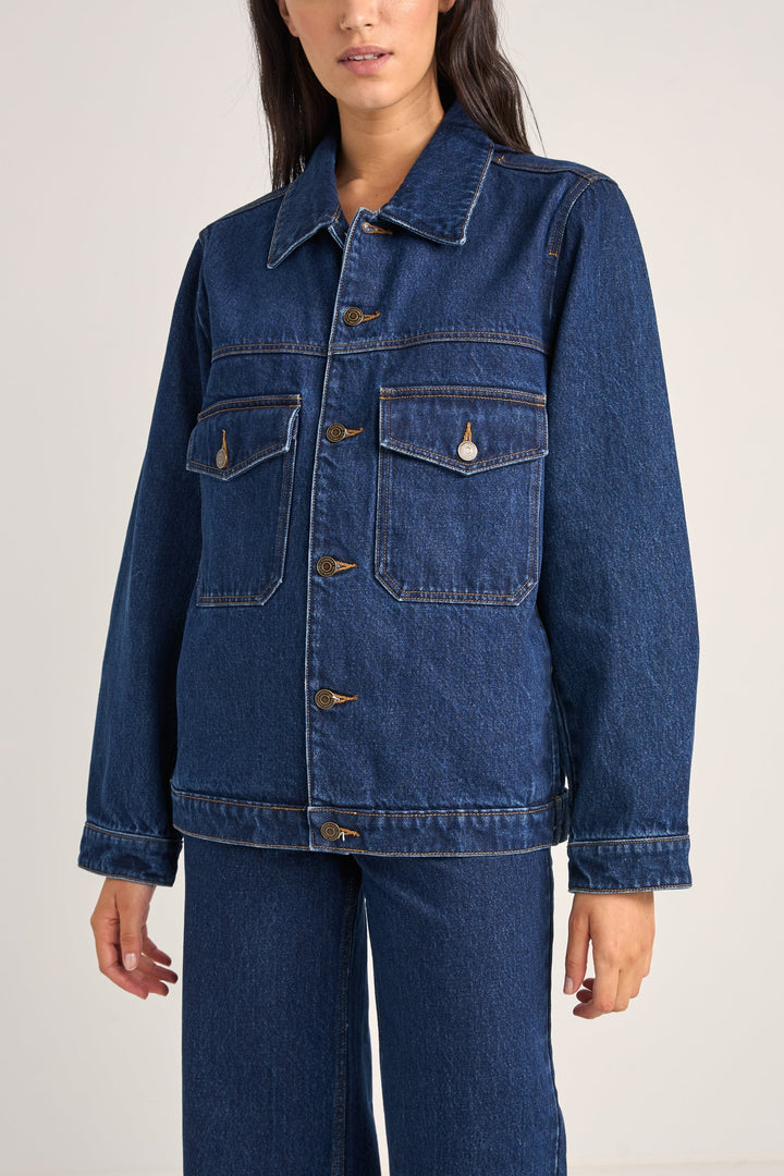 RHYTHM Demi Oversized Denim Jacket-The Shop Laguna Beach