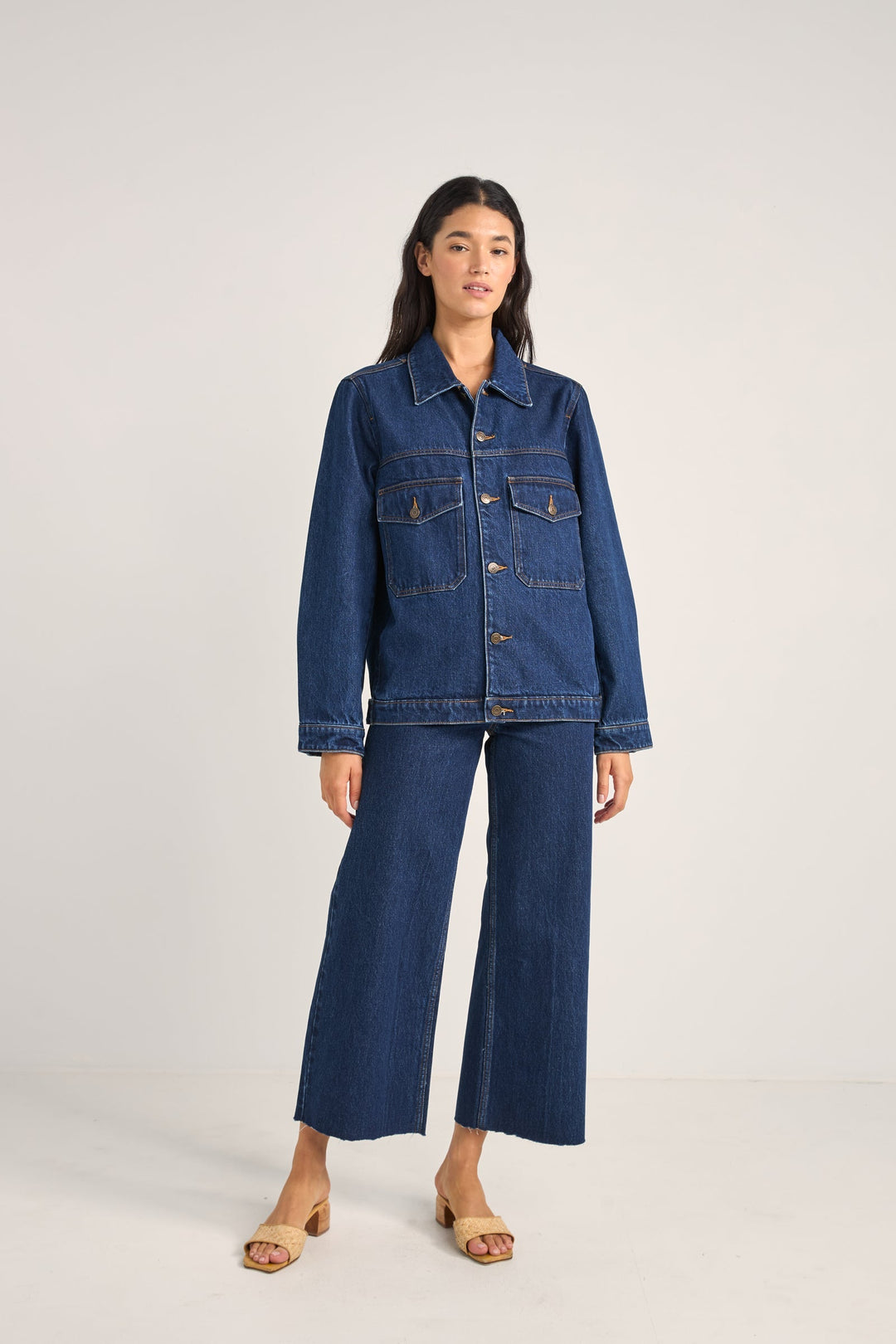 RHYTHM Demi Oversized Denim Jacket-The Shop Laguna Beach