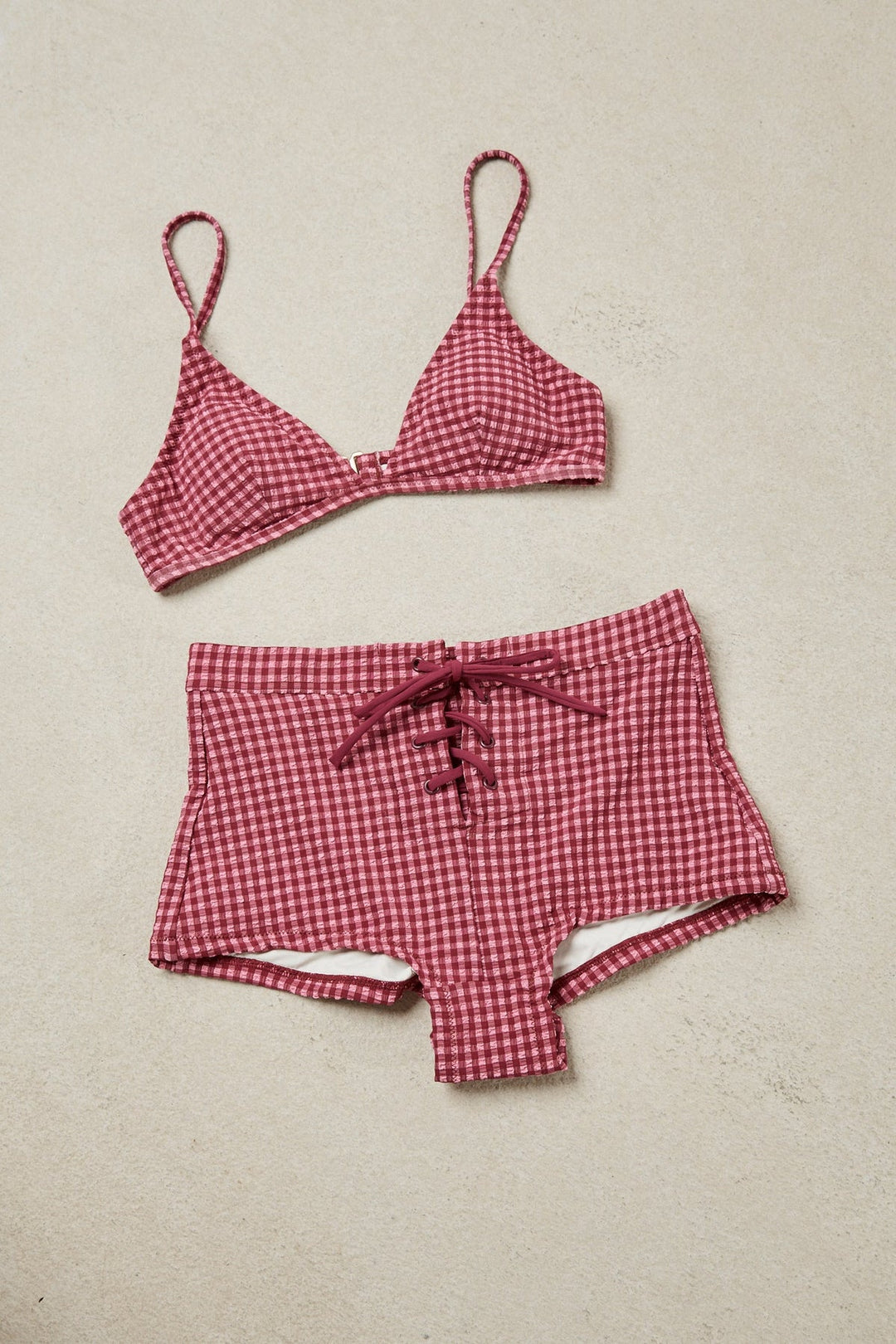 RHYTHM Lola Check Bralette Top-The Shop Laguna Beach