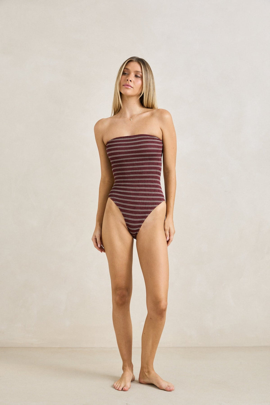 RHYTHM Sol Stripe Strapless One Piece-The Shop Laguna Beach