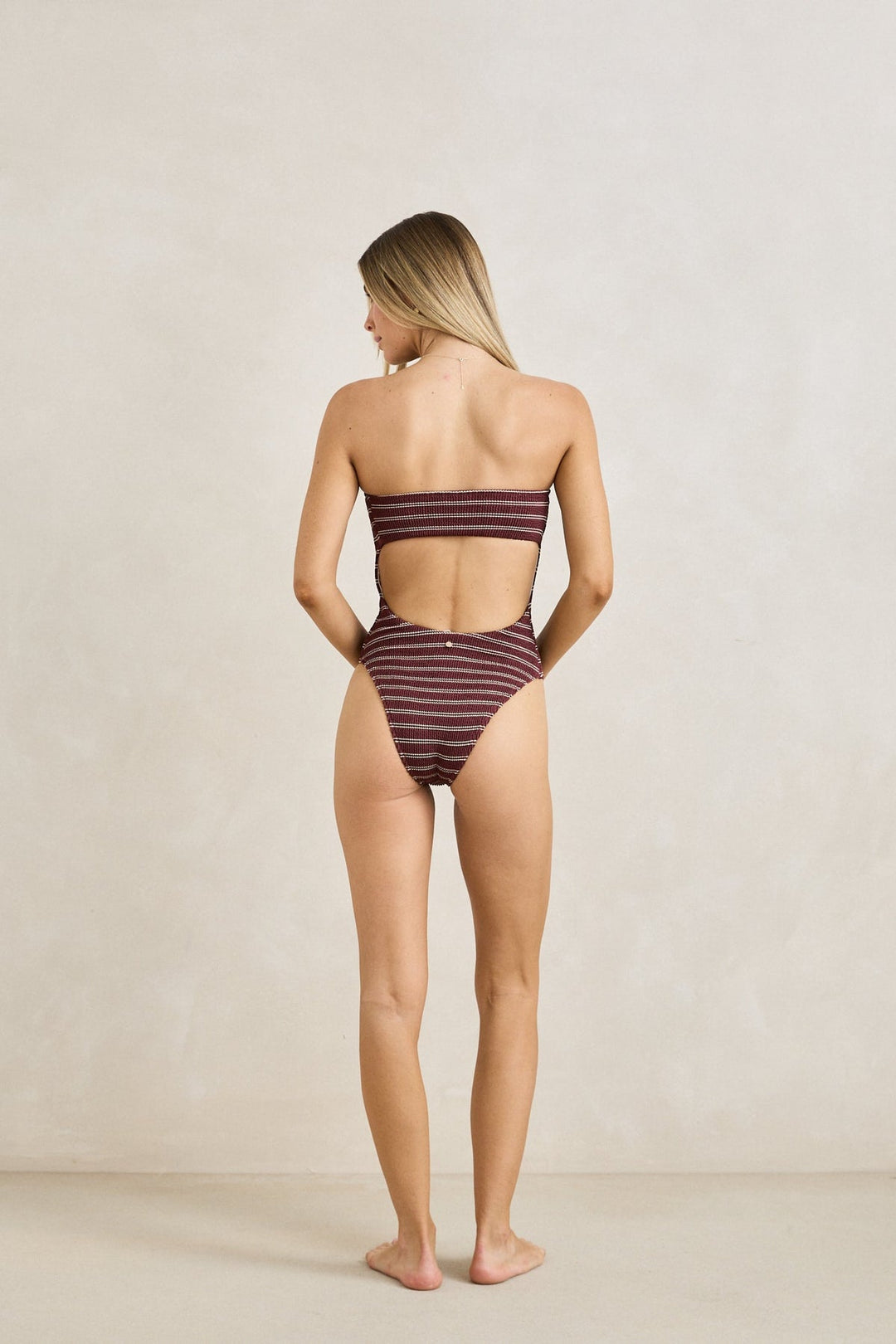 RHYTHM Sol Stripe Strapless One Piece-The Shop Laguna Beach