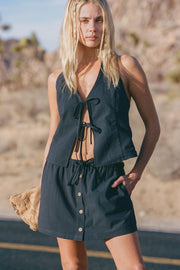 RHYTHM Louise Check Halter Top-The Shop Laguna Beach