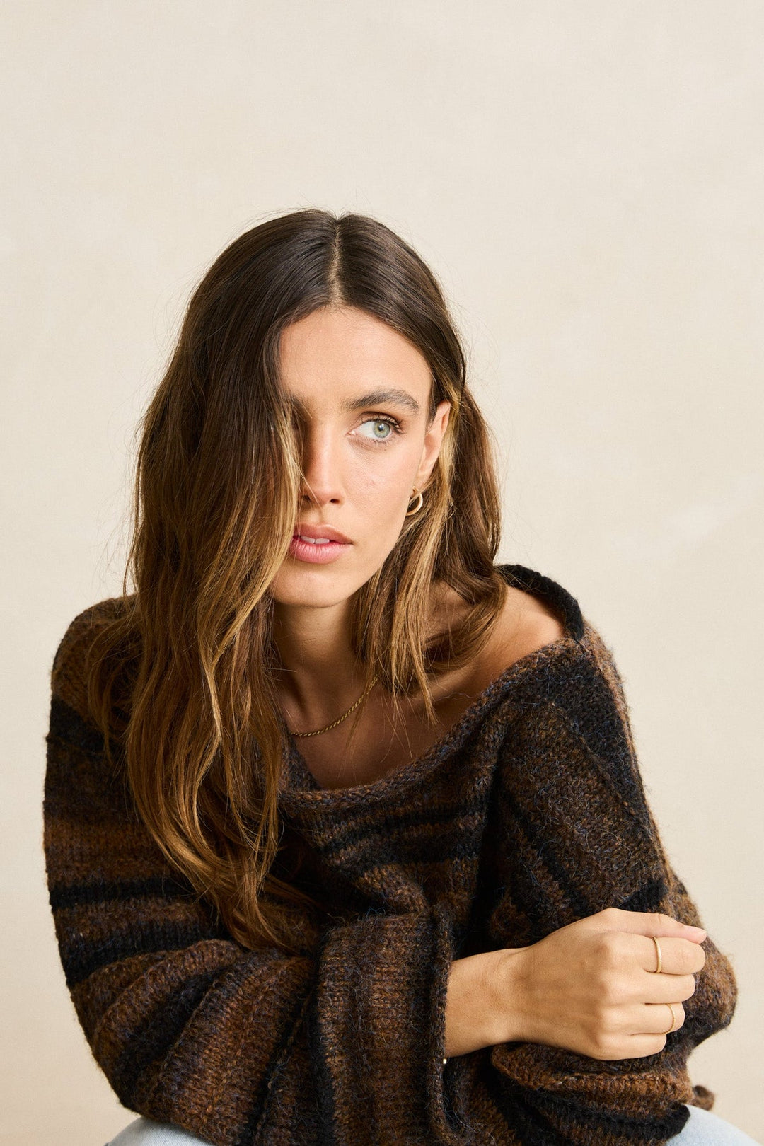 RHYTHM Baklava Stripe Knit Sweater-The Shop Laguna Beach