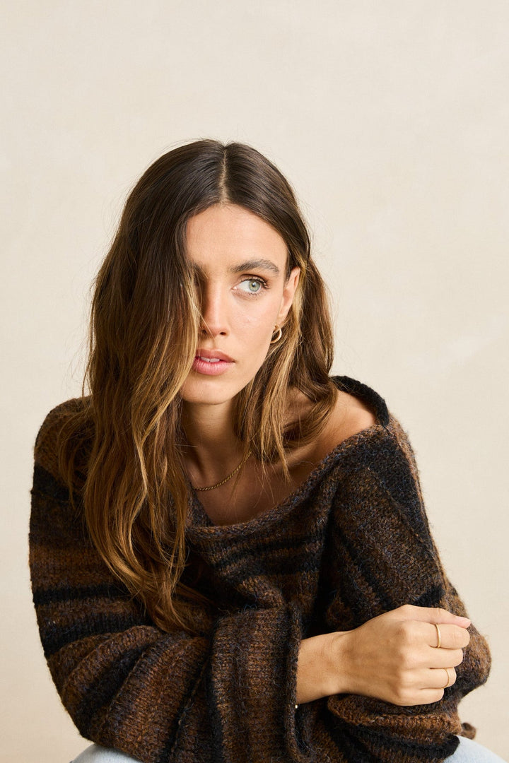 RHYTHM Baklava Stripe Knit Sweater-The Shop Laguna Beach