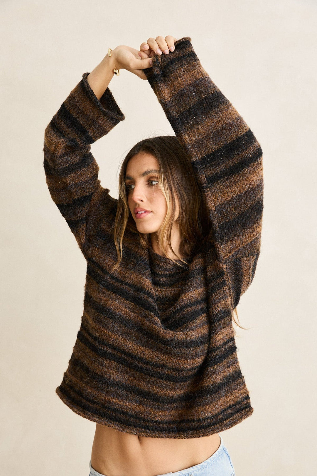 RHYTHM Baklava Stripe Knit Sweater-The Shop Laguna Beach
