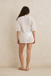 RHYTHM Lucie Eyelet Mini Dress-The Shop Laguna Beach