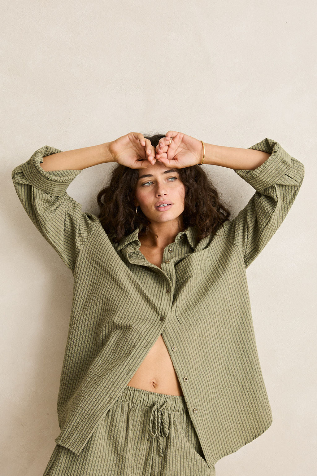 RHYTHM Overswim Stripe Oversized Shirt-The Shop Laguna Beach