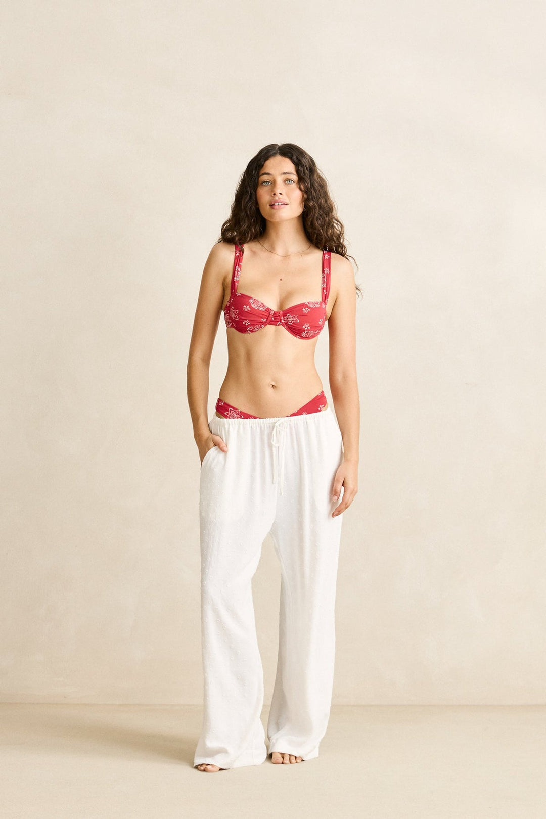 RHYTHM Leni Relaxed Cotton Beach Pant