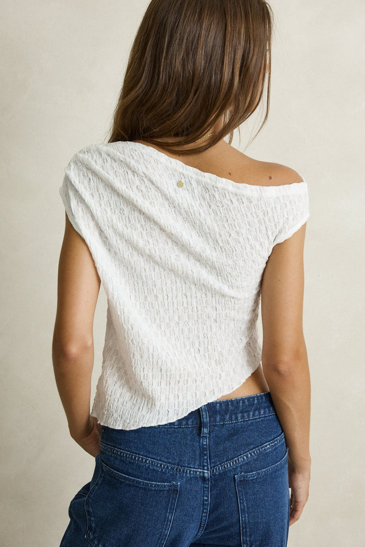 RHYTHM Maya Lace Asymmetrical Top
