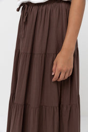 RHYTHM Classic Tiered Maxi Skirt - More Colors Available-The Shop Laguna Beach