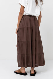 RHYTHM Classic Tiered Maxi Skirt - More Colors Available-The Shop Laguna Beach