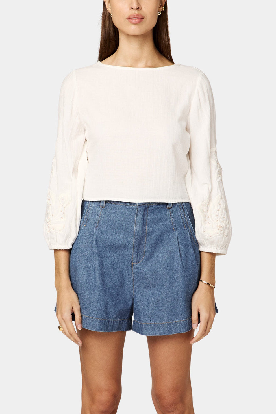 CLEOBELLA Sullivan Denim Trouser Short-The Shop Laguna Beach