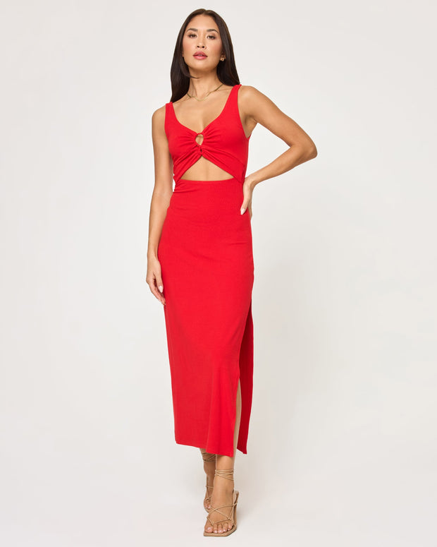 LSPACE Camille Lace-Up Maxi Dress-The Shop Laguna Beach