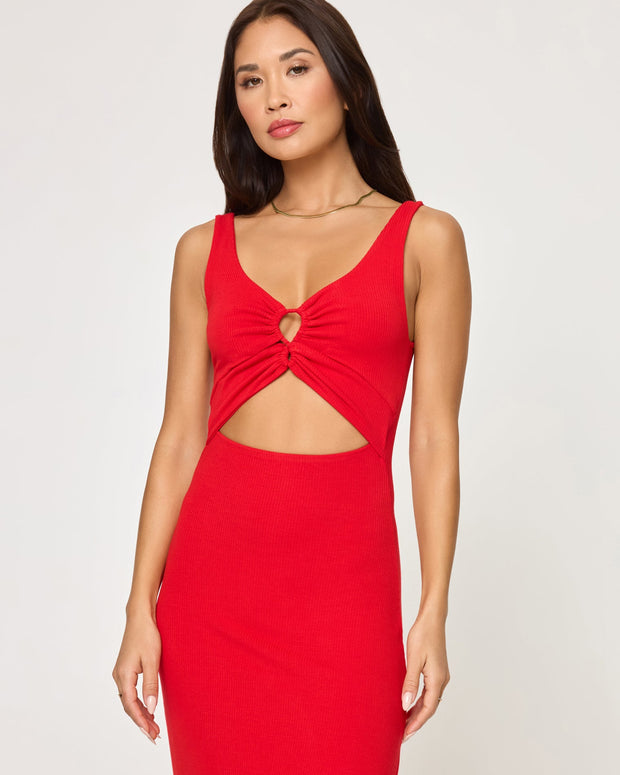 LSPACE Camille Lace-Up Maxi Dress-The Shop Laguna Beach