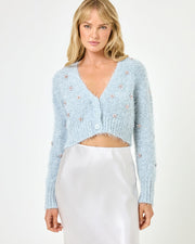 LSPACE Crystal Crop Cardigan-The Shop Laguna Beach