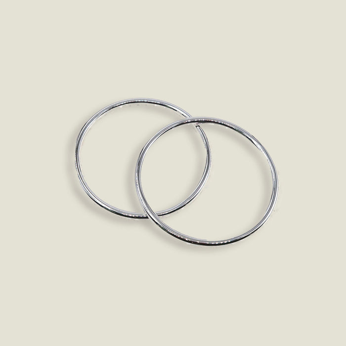 MAY MARTIN Carmella Silver Bangles (Set of 2)-The Shop Laguna Beach