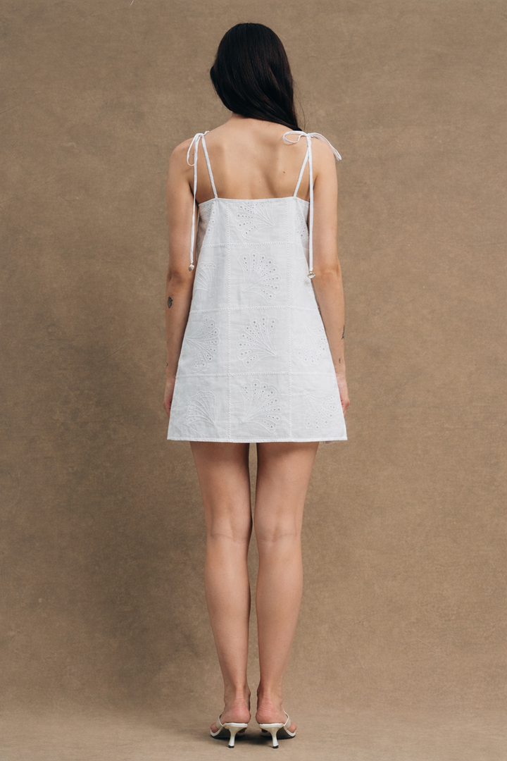 MAUDE CLUB Soleil Shell Mini Dress-The Shop Laguna Beach