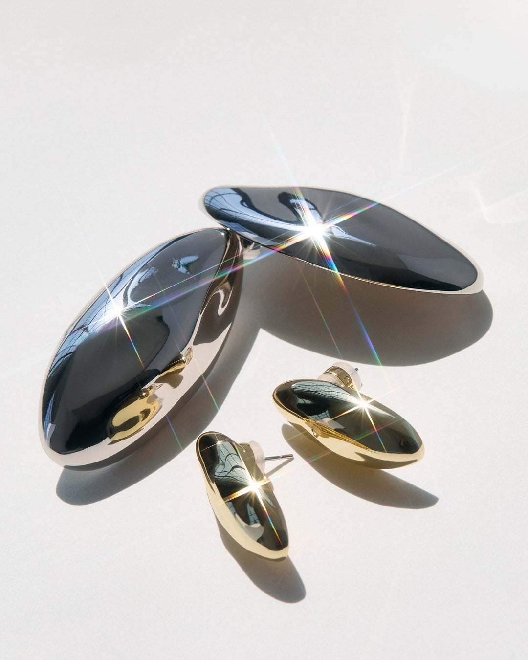 LUV AJ Chrome Orb Studs - Silver-The Shop Laguna Beach